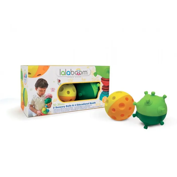 2 Bolas Sensoriales y 12 Piezas Educativas Lalaboom