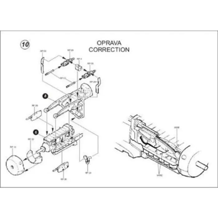 Accesorio Avia S-199 details (diseñado para ser ensamblado con maquetas de Hobbycraft)