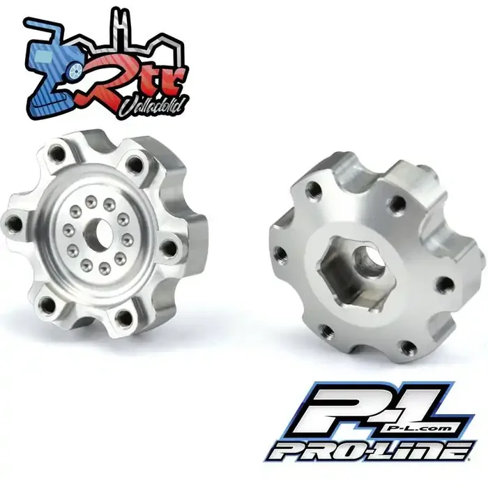 Adaptadores hexagonales de aluminio de 6×30 a 12 mm (estrechos) para ruedas ProLine 6×30 2.8″ PRO633700