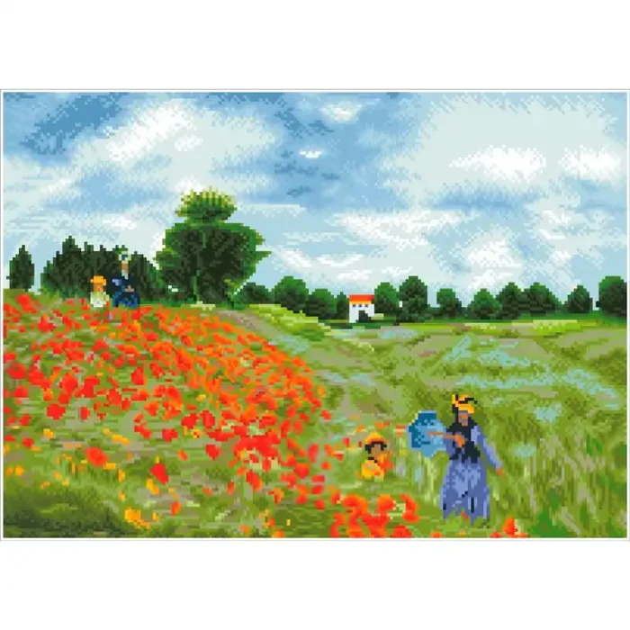 Artes Pintar con diamantes Diamond Dotz – Poppy Fields (Après Monet)