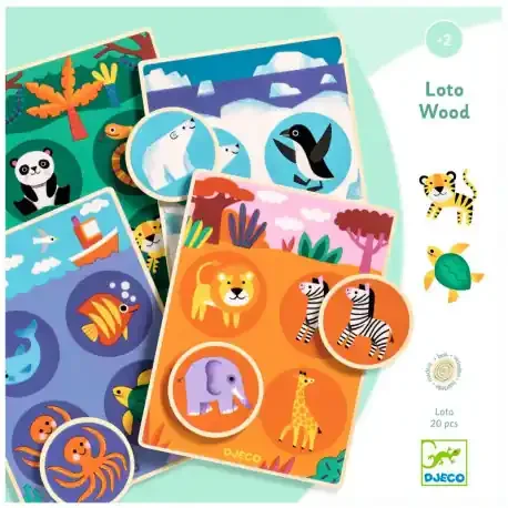 Atención + Observación + Memoria Loto Wood – Juego Loto educativo de madera
