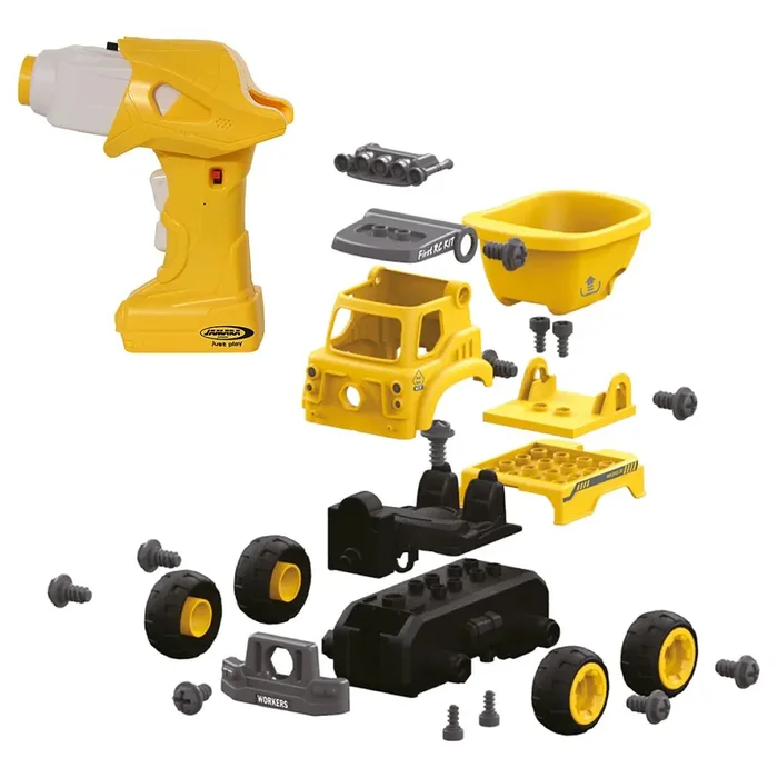 Autocarro ribaltabile First RC Kit 27 pz. Con avvitatore a batteria