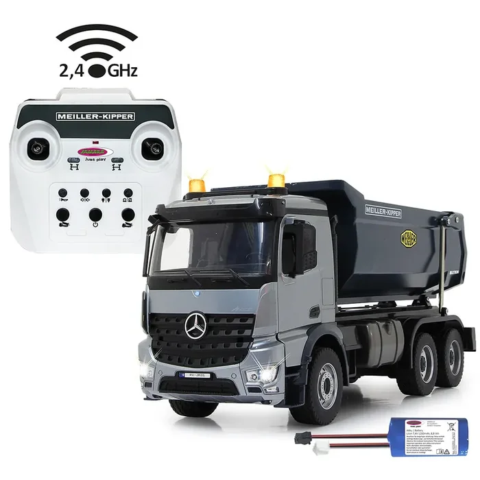 Autocarro ribaltabile Mercedes Benz Arocs 1 20 Metal Meiller 2,4GHz