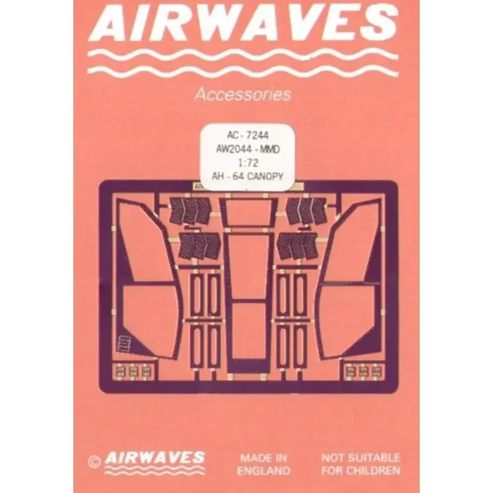 Boeing AH-64 Apache Canopy Detail (diseñado para ser ensamblado con maquetas de Italeri)