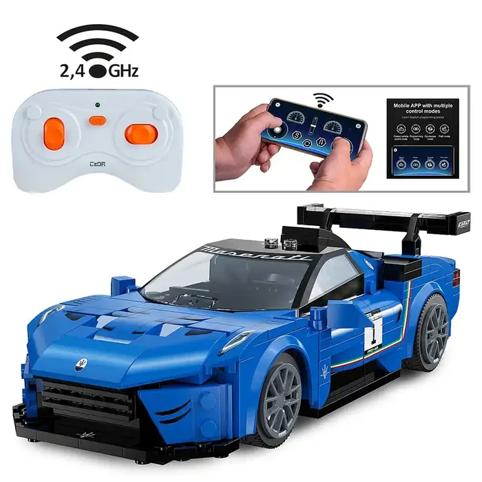 CaDA Maserati GT2 1 20 bleu 2,4GHz Bricks