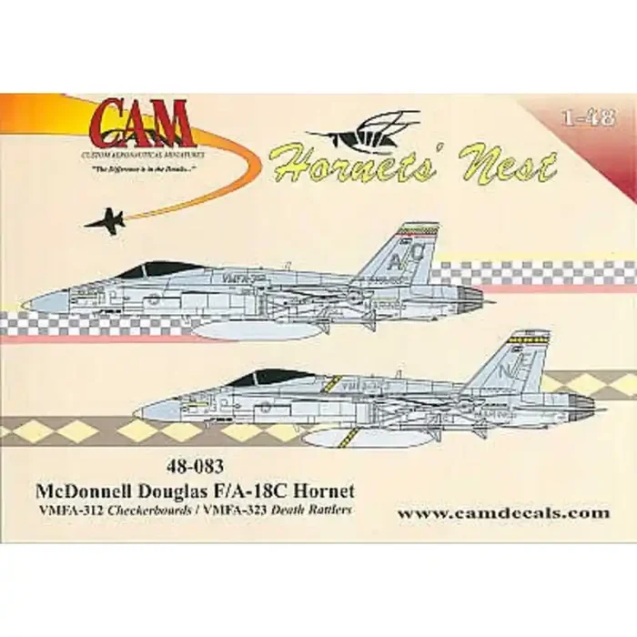Calcomanía McDonnell Douglas F/A-18C (2) 164268 AC/202 VMFA-312 Checkerboards USS Theodore Roosevelt 1997 164722 NE/201 VMFA-323