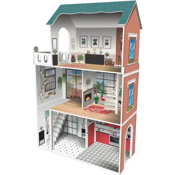 Casa de Madera de Muñecas Soho 3 Pisos