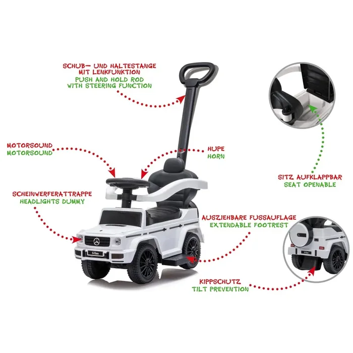 Cavalcabile Mercedes-Benz G 350 d bianco 3in1