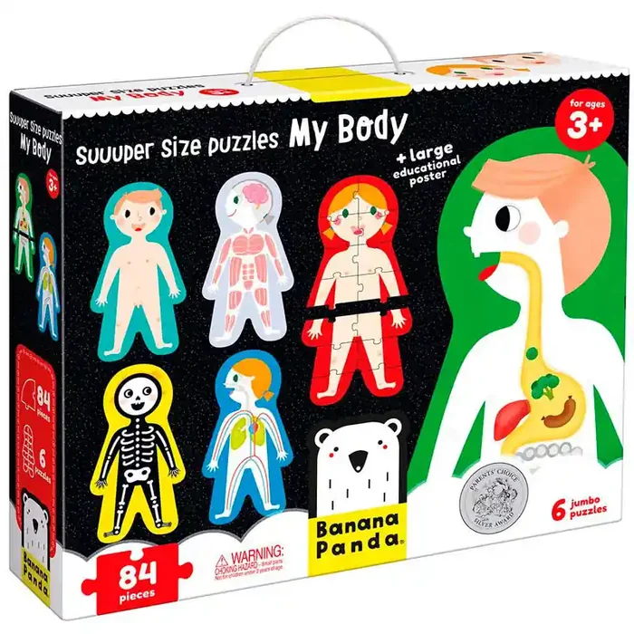 Ciclos educativos 6 puzzles XXL – El Cuerpo Humano (84 piezas)