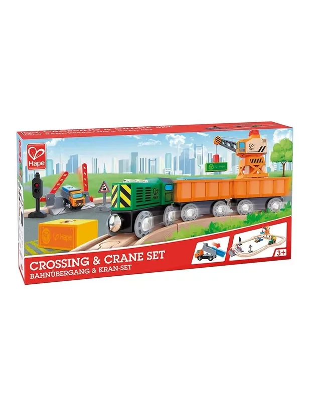 Circuito de tren y grúa de carga