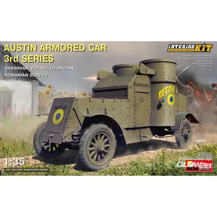 Coche blindado Austin 3a serie Ucrania, polaco, georgiano, rumano Servic.Inter Kit