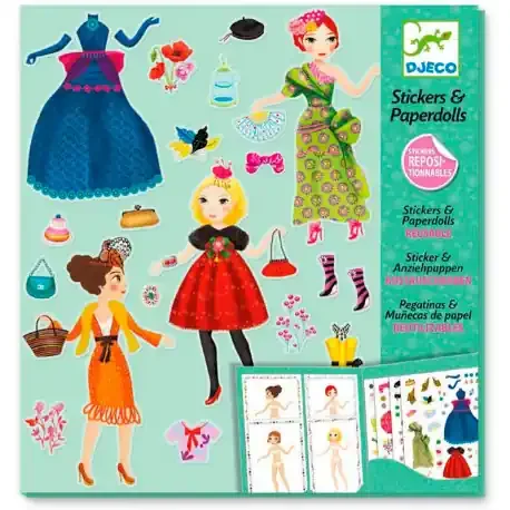 Competencias Pegatinas y Muñecas de Papel – Moda Ultramoderna