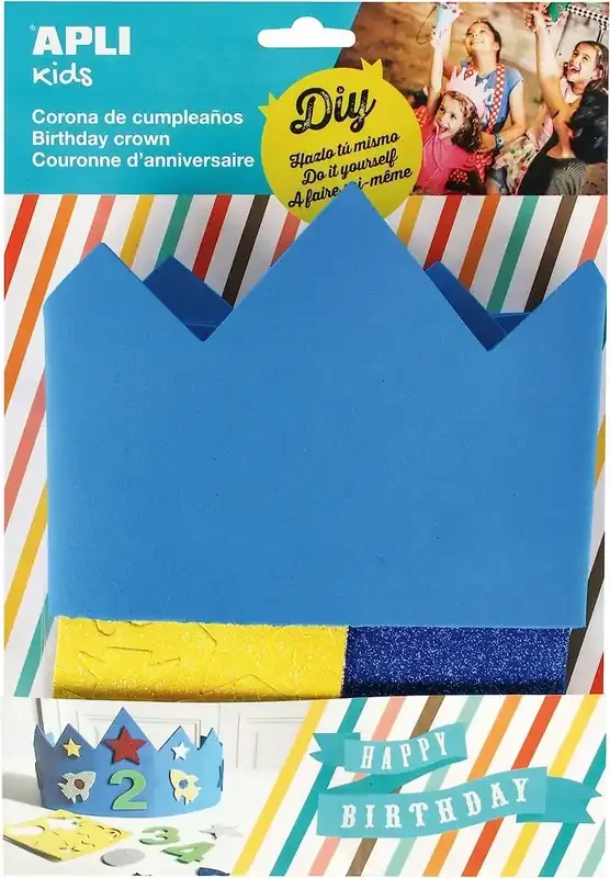 COROÑA CUMPLEAÑOS AZUL