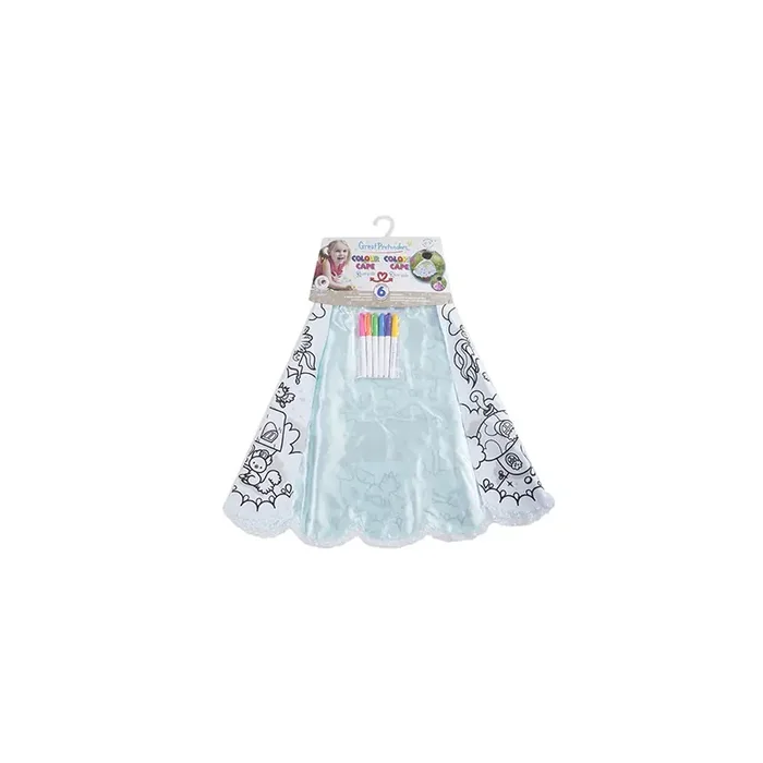 Disfraz capa para colorear Princesa 4 a 7 años