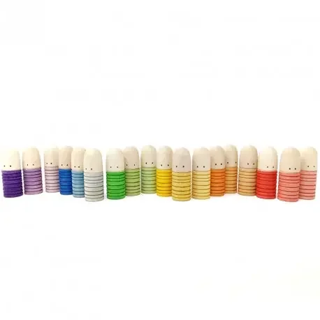 El arco iris y todo su mundo Brots Grapat – 18 piezas de madera