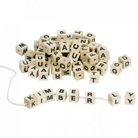 Escritura + Lectura + Idiomas 300 Cubos con letras de madera natural