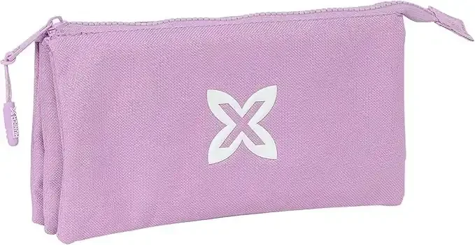 Estuche – Triple cremallera Munich basico lila claro (22 cm)