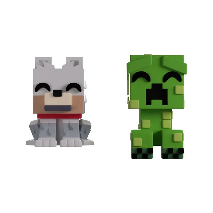 Figurita Minecraft Vinyl figures Wolf and Creeper Monitor Buddiez