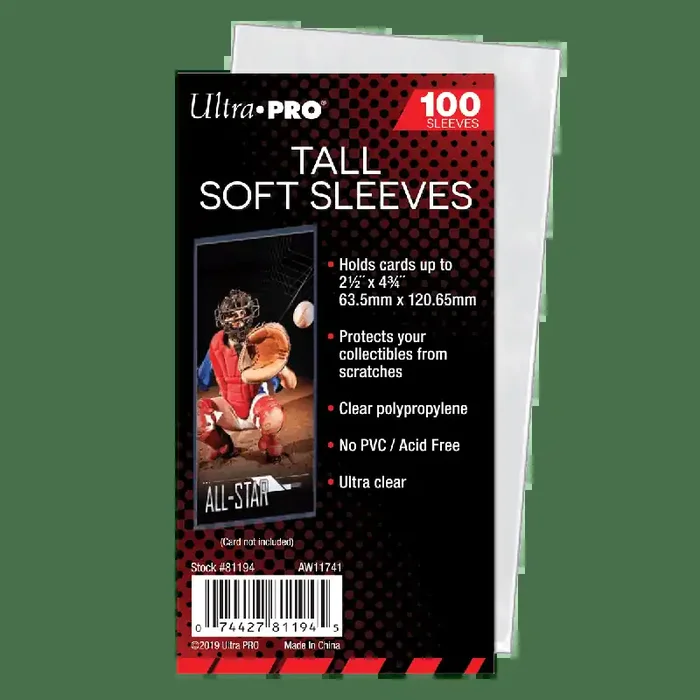 Fundas blandas para tarjetas de 2-1/2″ x 4-3/4″ (100 unidades)