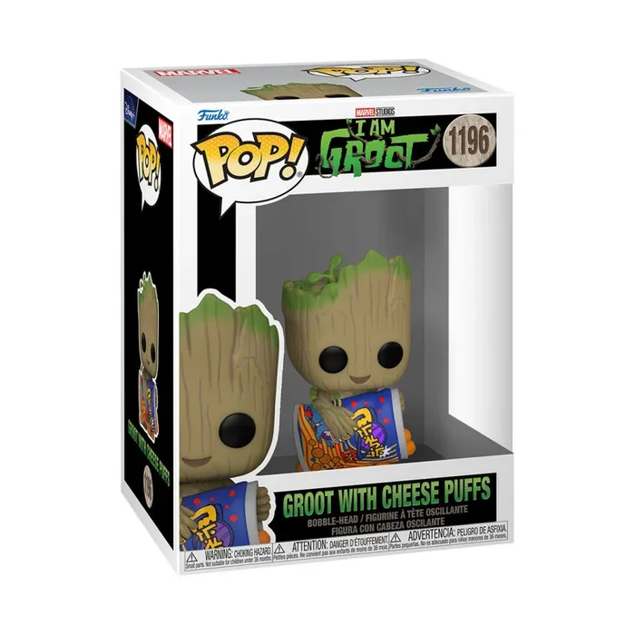 Funko POP! 1196 Yo soy Groot Marvel Groot with Cheese Puffs