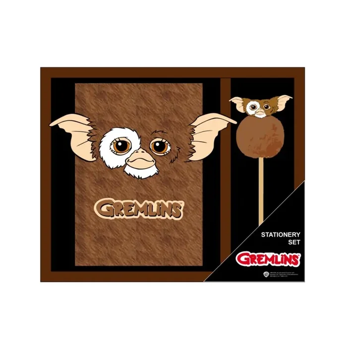 GREMLINS – Stationery Set – A5 Notebook + Pompom Pen