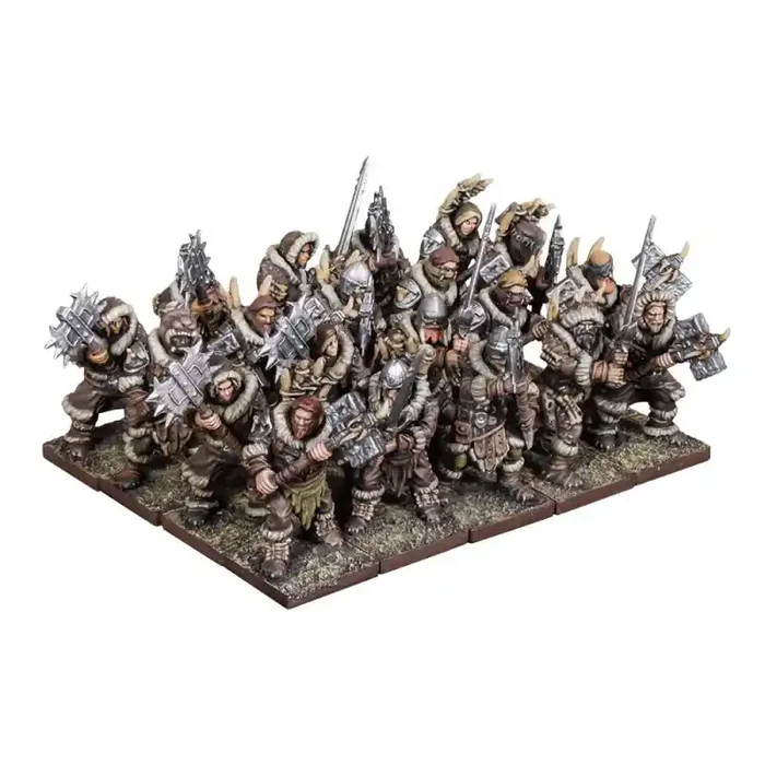 Juego de figura Kings of war – northern alliance – regiment of clan men with two-handed weapons