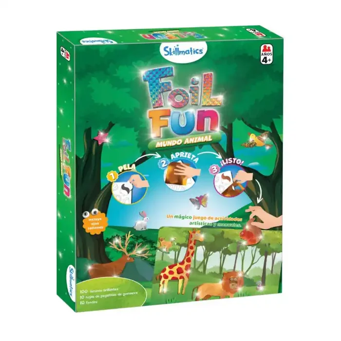 Juego simbólico & Artes Foil Fun Mundo Animal – Manualidad creativa con papel brillante