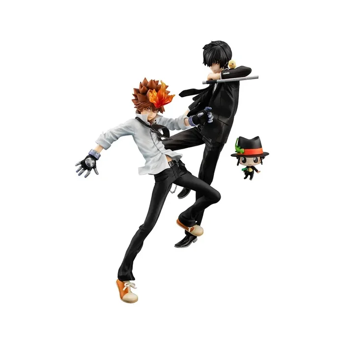 Katekyo Hitman Reborn! GEM Series – Tsunayoshi Sawada & Kyoya Hibari & Reborn Set 21 cm