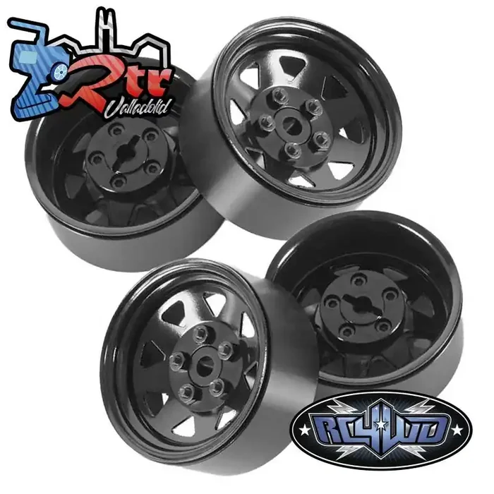 Llantas Rc4wd 1.9 acero 5 Lug Wagon Negras 4 Unidades