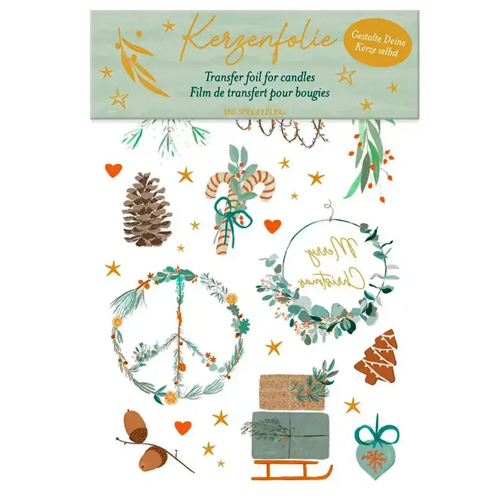 ?Llega la Navidad? Calcomanías para velas – Decoración navideña