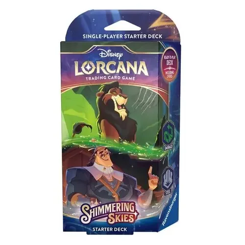 Lorcana – Shimmering Skies starter deck Emerald & Steel