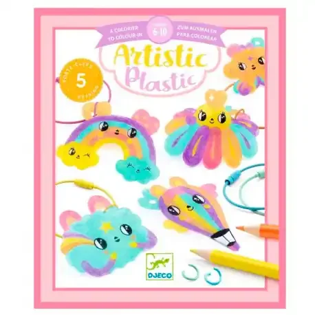 Manualidades y arte Artistic Plastic Kawaii – llaveros con plástico mágico