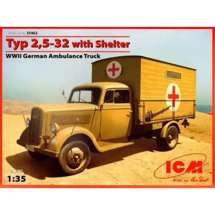 Maqueta Typ 2,5-32 (1,5 to), with shelter WWII German Ambulance