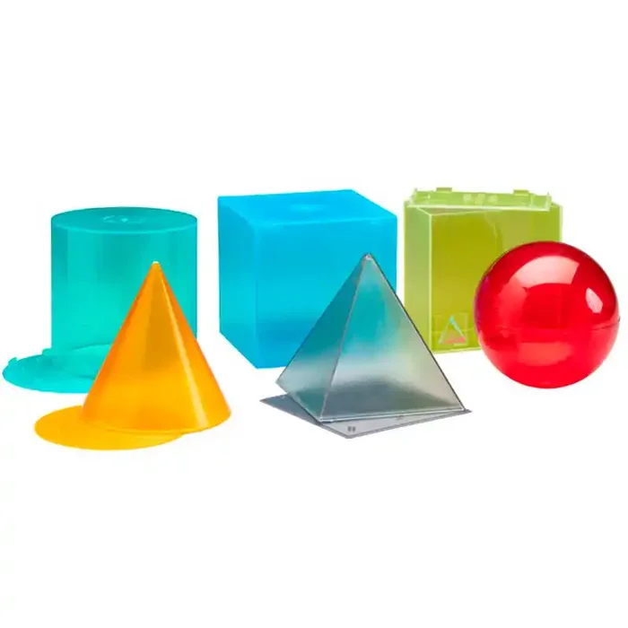 Medida 6 Formas geométricas de colores transparentes