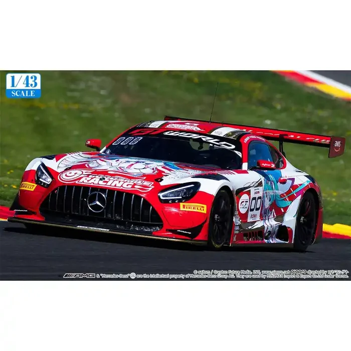 Miniatura Hatsune Miku – Gt Project 1/43 Amg 2025 Spa 24h Model