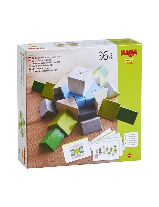 Mosaico de cubos Nordic – Juego de composición en 3D