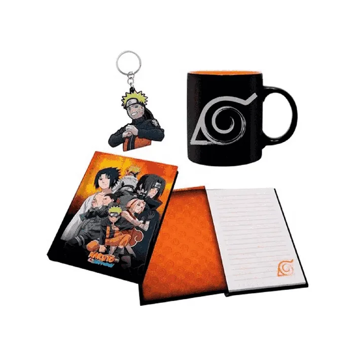 Naruto Shippuden Set de Regalo Taza Llavero y Libreta