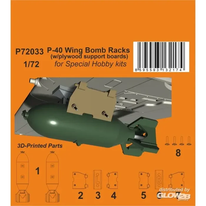 P-40 Wing Bomb Racks (w/plywood support boards)
