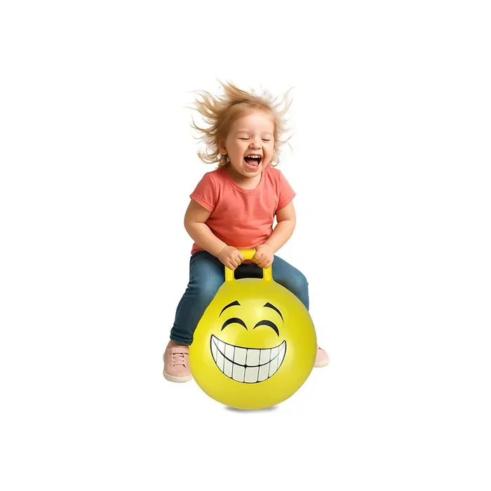Pelota saltarín Smile HoppyDoo amarillo 450mm con bomba