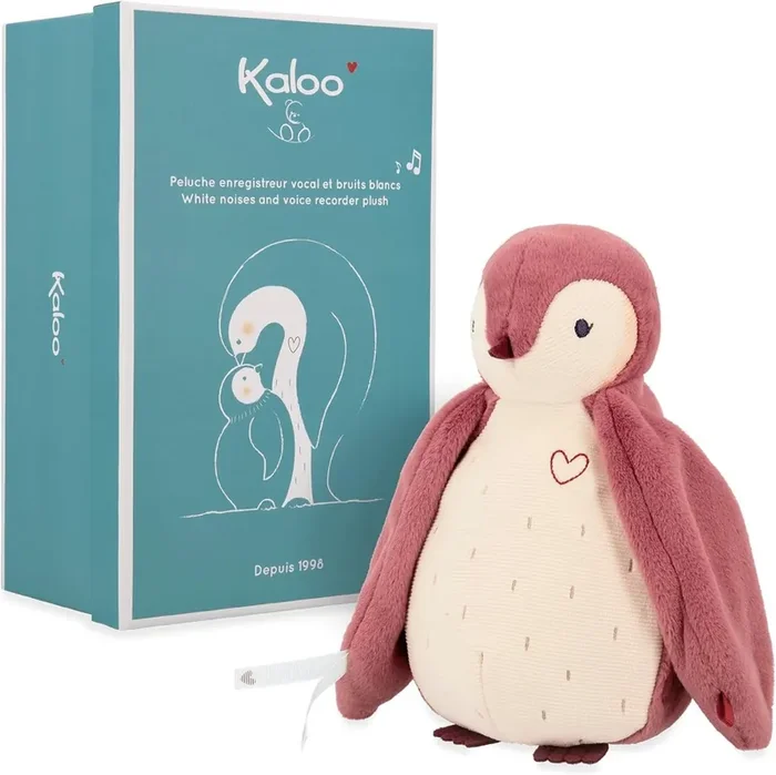 Peluche – Cómplices Pingüino ruidos blancos rosa (25 cm)