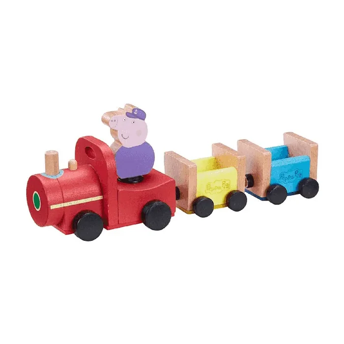 Peppa Pig Tren de Madera Con Figura Abuelo Pig