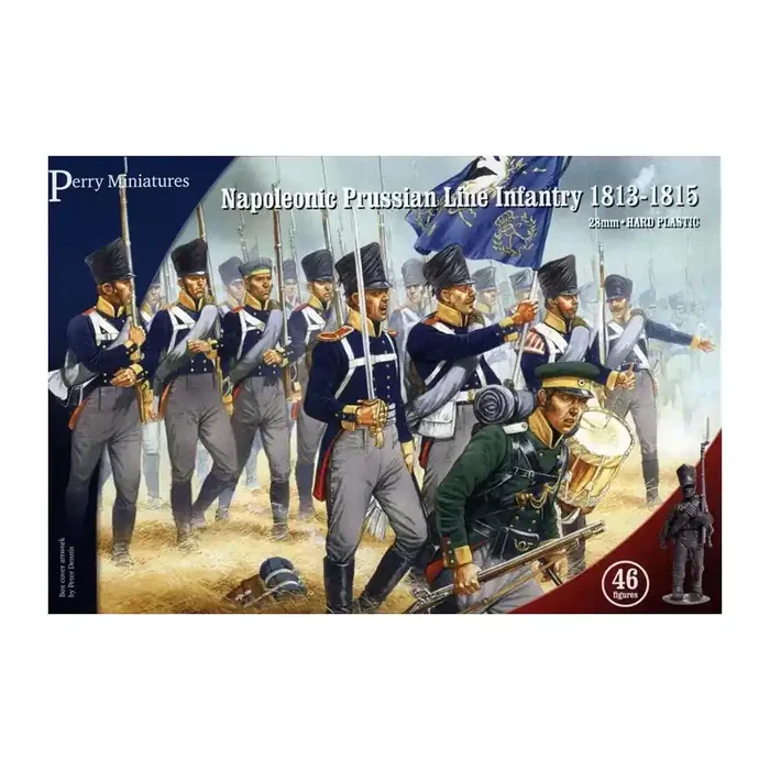 Perry Miniatures – Infantería de línea napoleónica prusiana de plástico y Jagers voluntarios (46 figuras)