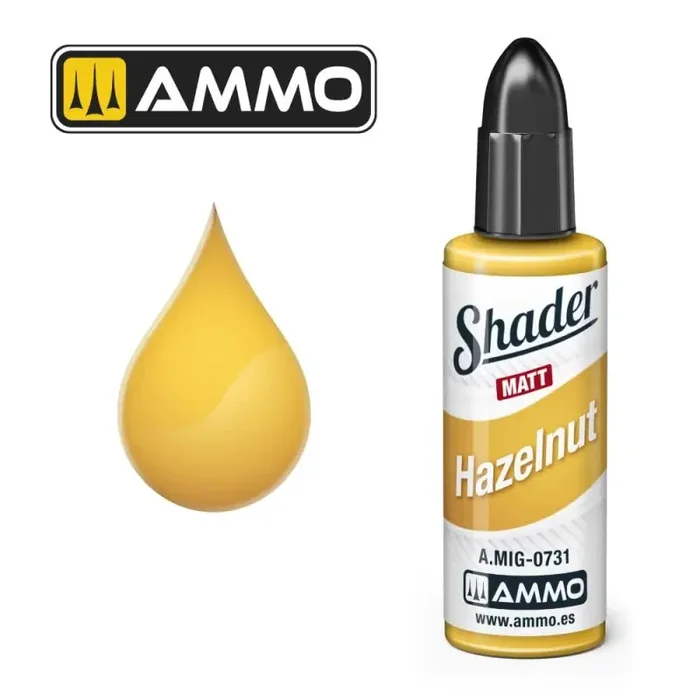 Pintura AMMO of MIG MATT SHADER Hazelnut 10mL