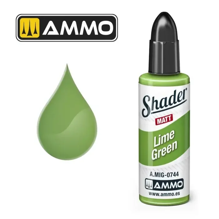 Pintura AMMO of MIG MATT SHADER Lime Green 10mL