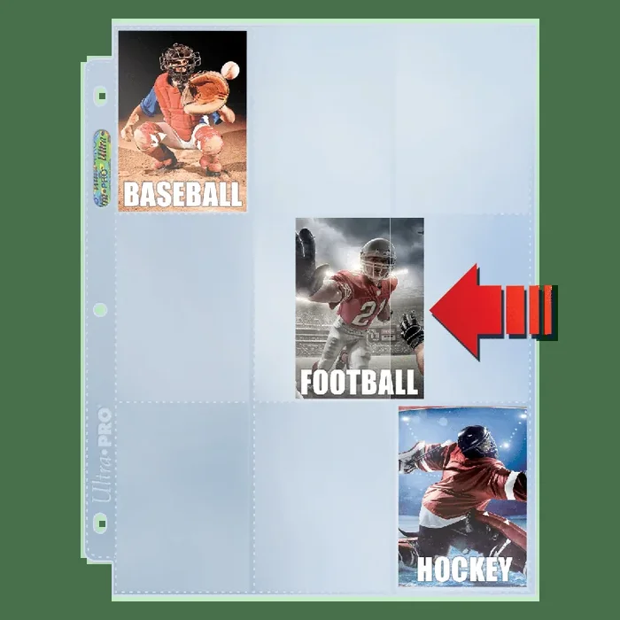 Platinum Series Páginas con 3 agujeros para carga lateral (100 cts) para tarjetas de tamaño estándar