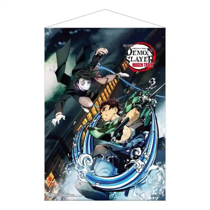 Poster Demon Slayer Kimetsu no Yaiba wallscroll Mugen Train Tanjiro Vs Enmu 50 x 70 cm