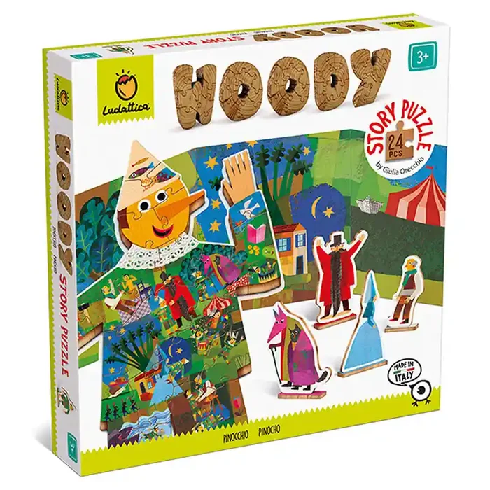 Puzzles de madera Woody Story Puzzle Pinocho – puzle de madera de 24 piezas