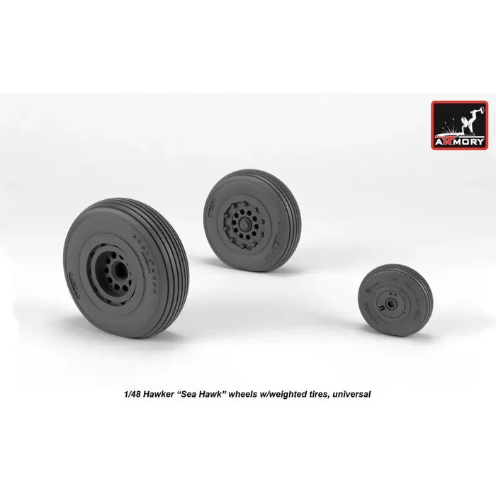 Ruedas Hawker Sea Hawk con neumáticos pesados (diseñados para usarse con los kits Classic Airframe y Trumpeter)