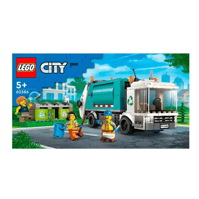 Set de juguetes de construcción LEGO City 60386 Camión de Reciclaje 261 piezas