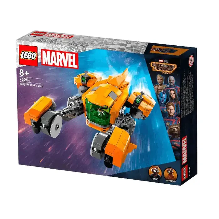 Set de juguetes de construcción LEGO Marvel 76254 Nave de Baby Rocket 330 piezas